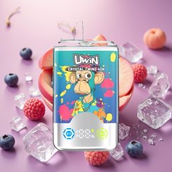 UWIN Crystal Twins 40000 Puffs Divos Zemenāju Ledus Vasaras Persiku Ledus, 850mAh, Type-C