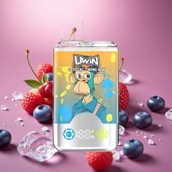 UWIN Crystal Twins 40000 Puffs Divu Garšu Sistēma Zemenes Aveņu Ķiršu Ledus